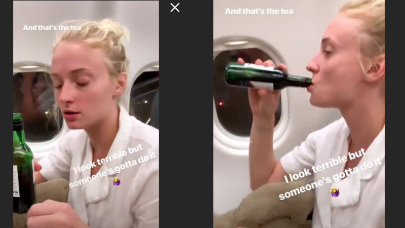 Illustration for article titled Sophie Turner Has Bested Mariah Carey to Win the Bottle Cap Challenge